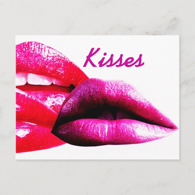 Kisses, Postcard with Lips (Front)
