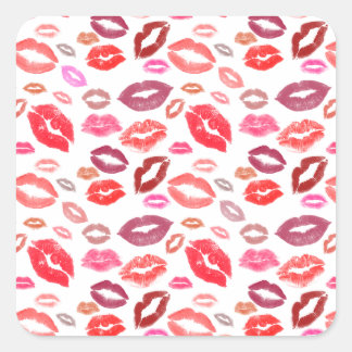 Kisses Square Sticker