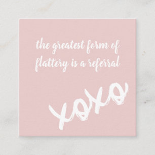Kisses XOXO Neutral Colours Referral Card
