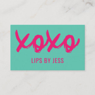 Kisses XOXO Pink And Mint Lipsense Business Card