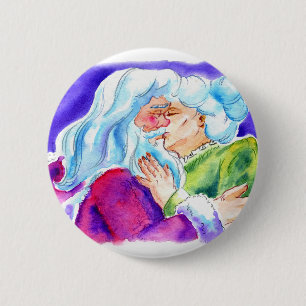 Kissin' Clauses 6 Cm Round Badge