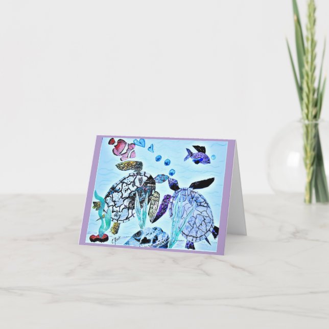 Kiss'in Sea Turtles Card (Front)