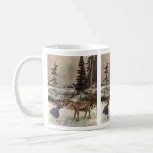 Kissing a Reindeer on the Nose Coffee Mug