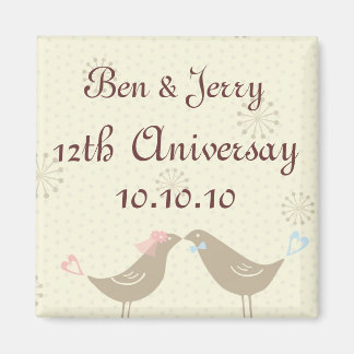 Kissing Birds Wedding Aniversary Magnet