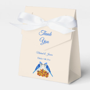 Kissing Blue Jays Fall Wedding Custom Favour Box