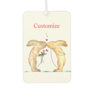 Kissing Bunny Couple Thunder_Cove Car Air Freshener