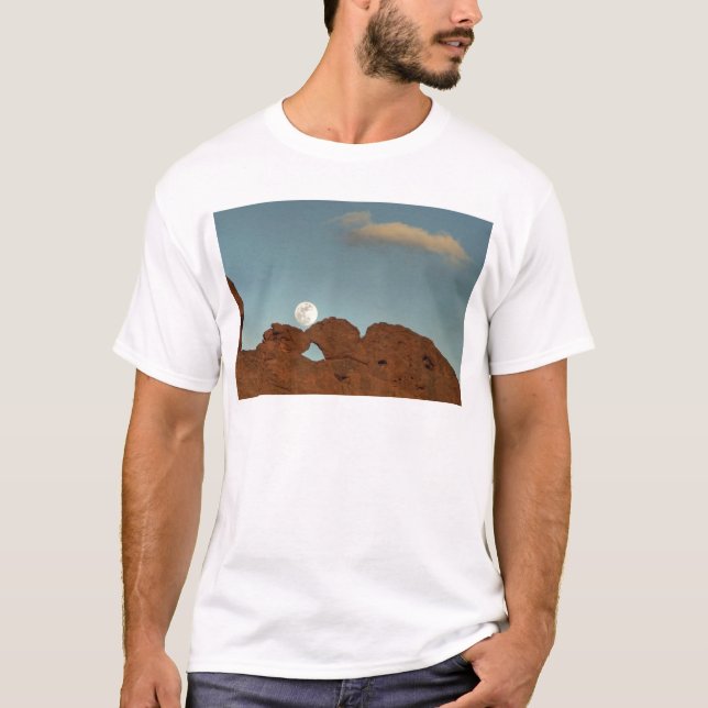 Kissing Camels Under Moon T-Shirt (Front)