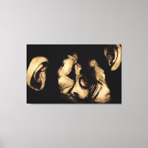kissing chimps canvas print