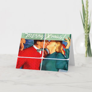 Kissing Christmas Holiday Card