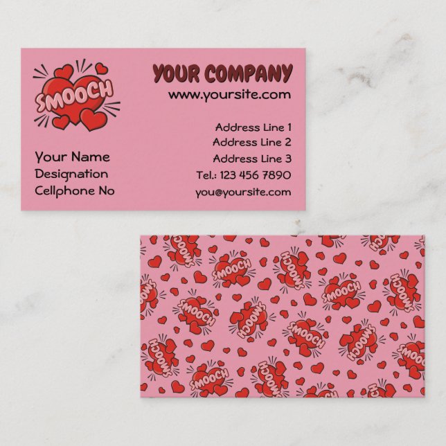 Kissing Comic Sound Effect Business Card (Front/Back)