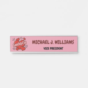Kissing Comic Sound Effect Door Sign
