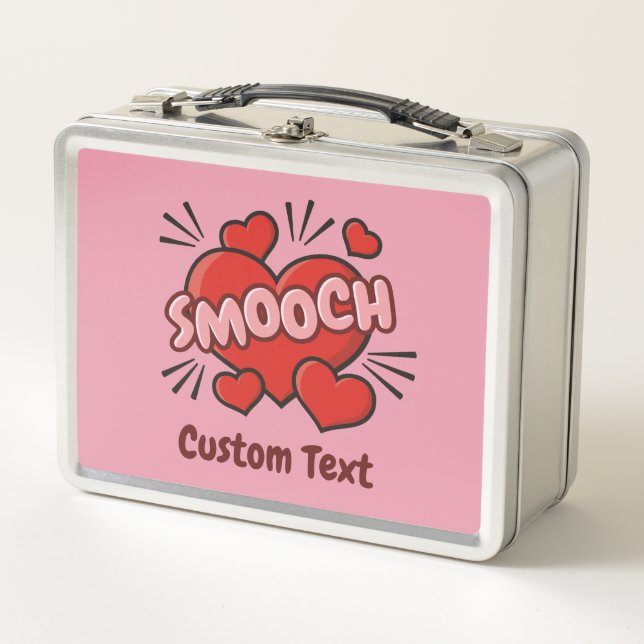 Kissing Comic Sound Effect Metal Lunch Box (Front)