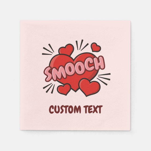 Kissing Comic Sound Effect Napkin (Front)