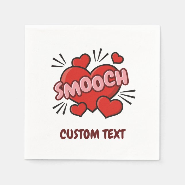 Kissing Comic Sound Effect Napkin (Front)
