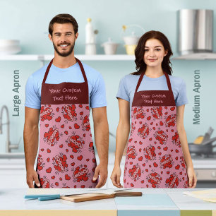 Kissing Comic Sound Effect Pattern Apron