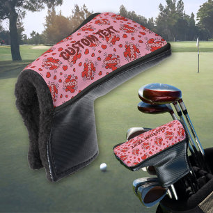 Kissing Comic Sound Effect Pattern Golf Head Cover