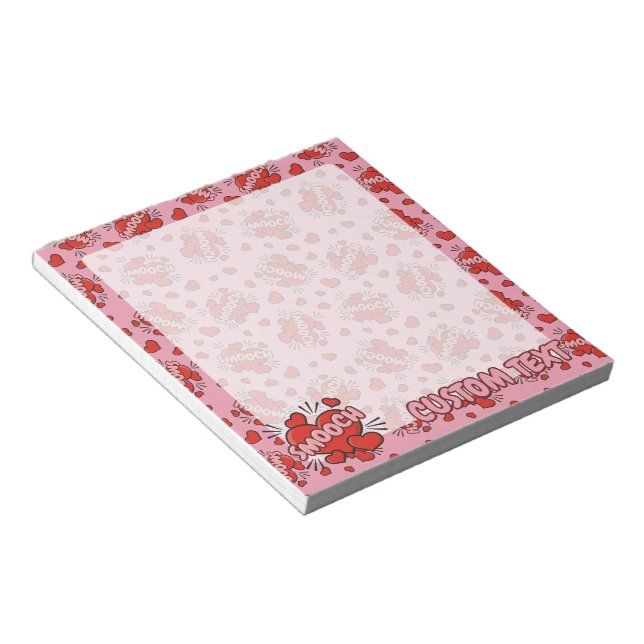 Kissing Comic Sound Effect Pattern Notepad (Angled)
