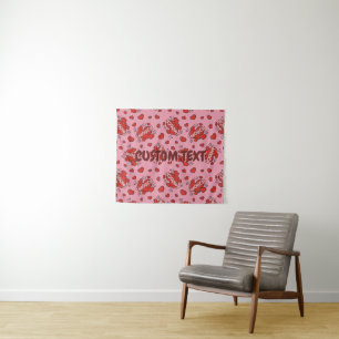 Kissing Comic Sound Effect Pattern Tapestry