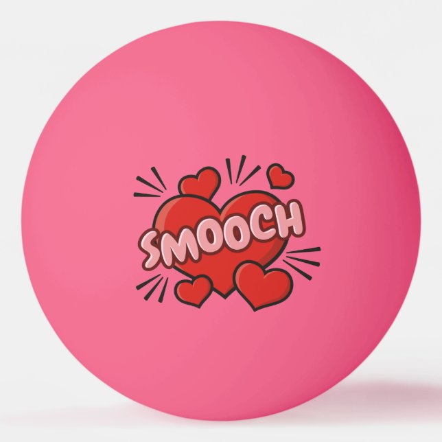 Kissing Comic Sound Effect Ping Pong Ball (Front)