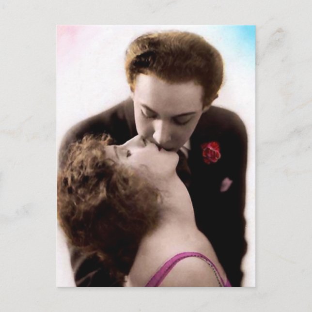 Kissing Couple French Postcard (Front)