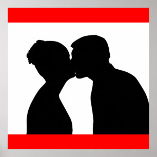 KISSING COUPLE POSTER