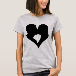 Kissing Couple Silhouette T-Shirt