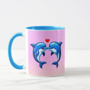 Kissing Dolphins Love Mug