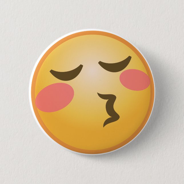 Kissing Emoji 6 Cm Round Badge (Front)