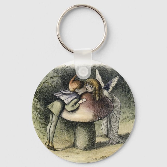 Kissing Faerie and Pixie Key Ring (Front)