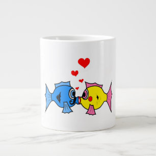 KISSING FISH LARGE COFFEE MUG