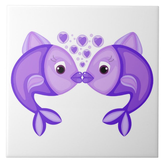 KISSING FISH TILE (Front)