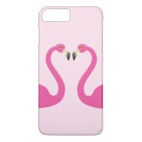 Kissing Flamingos iPhone 7 Plus Case Pink