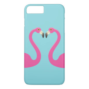 Kissing Flamingos iPhone 7 Plus Case Turquoise