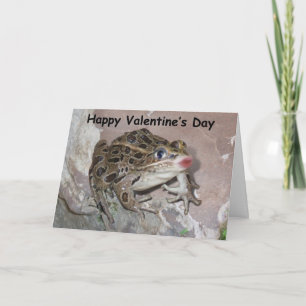 Kissing Frog For Valentine's Day Holiday Card