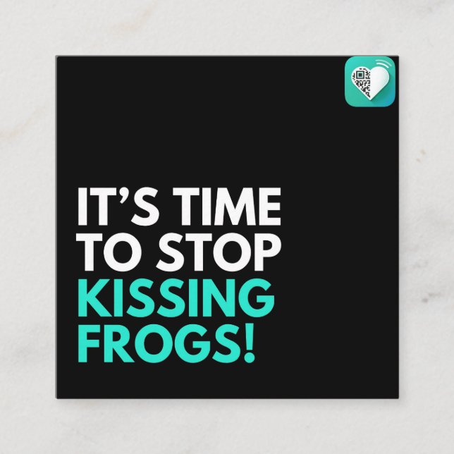 Kissing Frogs Square Business Card (Front)