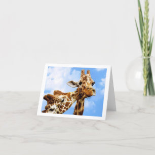 kissing Giraffes Card