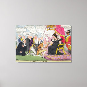 Kissing Hands, published 1827 (colour litho) Canvas Print