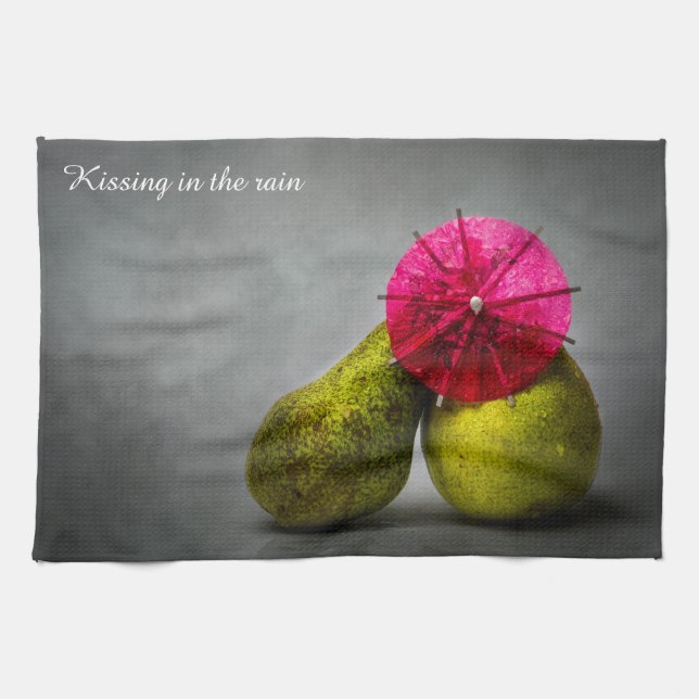 Kissing In The Rain Tea Towel (Horizontal)
