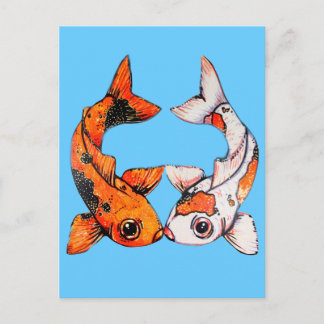 Kissing Koi Postcard