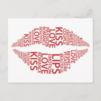 Kissing Lips Postcard