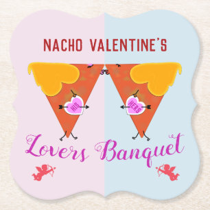 Kissing Nacho Valentine's Event Paper Coaster