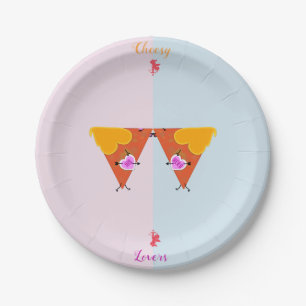Kissing Nacho Valentines Paper Plate