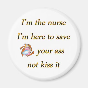 kissing nurse magnet
