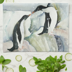 Kissing Penguin Friendship Kitchen Tea Towel