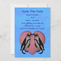 Kissing Penguins Cute Wedding