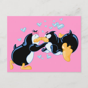 Kissing Penguins Postcard
