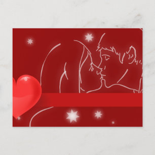 Kissing Postcard