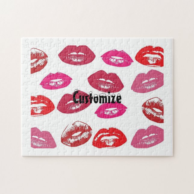 Kissing Red lips Thunder_Cove Jigsaw Puzzle (Horizontal)