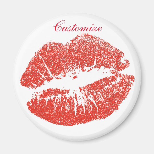 Kissing Red lips Thunder_Cove Magnet (Front)
