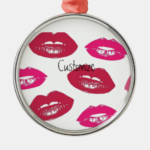 Kissing Red lips Thunder_Cove Metal Tree Decoration